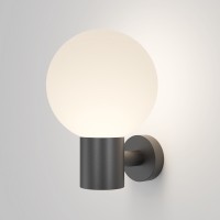 ALDA WL 1x60W, E27, IP54 Nástěnné venkovní svítidlo, těleso kov, povrch černá/šedá, difuzor plast opál, pro žárovku 1x60W, E27, 230V, IP54, tř.1, rozměry d=200mm, h=280mm