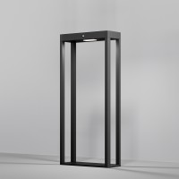 FIBO FL 2W IP54 senzor Sloupkové svítidlo, těleso kov, povrch černá grafit, senzor pohybu, LED 2W, 150lm, teplá 3000K, Ra80, napájení solární panel, baterie, trvale 14hod, IP54, rozměry 230x500x86mm.