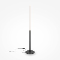 KAZI FL 18W Stojací lampa, těleso kov, povrch černá, difuzor plast opál, LED 18W, 2100lm, teplá 3000K, 230V, IP20, tř.2, rozměry d=260mm, h=1300mm.