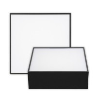 ESKILS SQ  15W/25W DALI Stropní přisazené svítidlo, těleso kov, povrch bílá/černá, difuzor plast opál, LED 15W/25W, teplá 3000K/neutrální 4000K, stmív. DALI, Ra90, 230V, IP20, tř.1. rozměry dle typu.