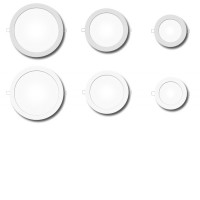 FLAT KRUHOVÉ 6W-25W, IP44/IP20 Stropní podhledové svítidlo, těleso hliník, povrch bílá, šedostříbrná, difuzor opál, LED panel 6W/11W/17W/25W, teplá 3000K, neutrální 4500K, vyzař úhel 120°, stmívání 1-10V, DALI, RC, 230V, do koupelny IP44/IP20