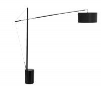 TRACCIA FLOOR Stojací lampa, nastavitelný směr svícení, základna kov, stínítko plast, povrch černá nebo bílá, pro žárovku 1X40W, E27, 230V, IP20, rozměry 1950X400X1650mm