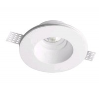 TOBIA SPOT Stropní vestavné bodové komínkové svítidlo, těleso sádra, povrch bílá, pro žárovku 1X35W, GU10, ES50, 230V, IP20, rozměry d=130mm h=50mm