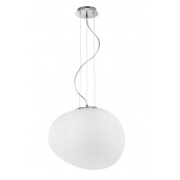 CHANEL 1X100W E27 230V IP20 Závěsné svítidlo, základna hliník, povrch chrom lesk, difuzor sklo opál, pro žárovku 1X100W, E27, 230V, IP20, rozměry d=440mm h=340mm, vč.závěsného kabelu l=1330mm, lze zkrátit