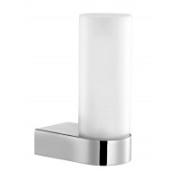 POLO WALL Nástěnné svítidlo, základna hliník, povrch chrom lesk, difuzor sklo ojíněná bílá, pro žárovku 1X40W, G9, 230V, IP44, do koupelny, rozměry 55X114X168mm