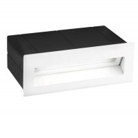 STEP LIGHT Vestavné venkovní svítidlo do stěny, základna hliník, povrch tmavě šedá, bílá, LED 1X3W, teplá 3000K, 270lm, 230V, IP54, rozměry 135x80x55mm, svítí dolů