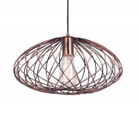 ALMOND 1X60W E27 230V IP20 TŘ.1 D=340MM Závěsné svítidlo, základna kov, stínítko kov, povrch drátěná měděná, pro žárovku 1x60W, E27, 230V, IP20, tř.1, rozměry d=340mm h=180mm, vč.závěsného kabelu l=1500mm, lze zkrátit