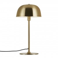 CERA Stolní lampa, kov, povrch zlatá, pro žárovku E14, max. 40W, včetně vypínače kabelu