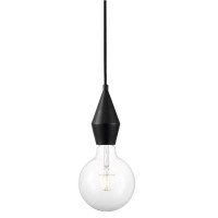 AUD PENDANT Závěsný kabel s objímkou, těleso kov/plast černá, pro žárovku 1x60W, E27, 230V, IP20, tř.2, rozměry 119x65mm, vč. závěsného kabelu s textilním úpletem 3000mm, lze zkrátit