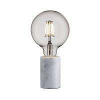 SIV TABLE Stolní lampa, základna leštěný mramor bílá, zelená, černá, pro žárovku 1X60W, E27, 230V, IP20, tř.1, rozměry 60X103mm, přívodní kabel l=1800mm