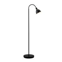 RAY FLOOR Stojací lampa, nastavitelný směr svícení, flex rameno, husí krk, základna kov černá, chrom, bílá se stříbrnými detaily, difuzor sklo opál nebo stínítko kov černá, pro žárovku 1X40W, E14, 230V, IP20, tř.2, rozměry 120X1550X250mm