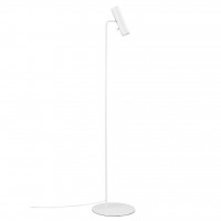 ALIEN Stojací lampa, nastavitelný směr svícení, těleso kov, povrch bílá/černá, pro žárovku GU10 max. 8W, 230V, IP20, tř.2, h=1410mm, stínítko d=60mm, úhel otočení 90°, včetně vypínače kabelu - bílá/černá, l=2500mm, lze zkrátit