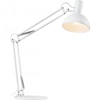 ARKI TABLE/CLAMP Stolní lampa se skřipcem, nastavitelný směr svícení, základna kov, stínítko kov bílá, černá, pro žárovku 1X60W, E27, 230V, IP20, tř.2, rozměry 250X200X520mm, přívodní kabel 1800mm