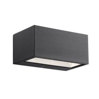 NENE WALL Nástěnné venkovní svítidlo, základna kov černá, difuzor sklo bílá, LED 1X6W, teplá 3000K, 480lm, RA80, 230V, IP54, tř.1, rozměry 88X64X140mm, svítí nahoru/dolů