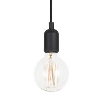 MAWET Závěsný kabel s objímkou, těleso silikon, povrch černá/bílá, pro žárovku 1x60W, E27. 230V, IP20, tř.1, rozměry d=60mm, vč závěsu l=900mm lze zkrátit