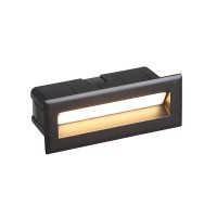 LAY LED 3W, 5W, IP65 Vestavné venkovní svítidlo do stěny, těleso hliník, povrch černá, difuzor plast, LED 3W, 5W, teplá 3000K,  200lm, 360lm, Ra80, 230V, IP65, tř.1, rozměry dle typu, svítí dolů