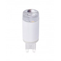 BULB G9, 3W, 90° Žárovka bodová, materiál keramika, povrch bílá, krycí plast čirý, LED 3W, G9, teplá 3000K, neutrální 4000K, 330lm, vyzařovací úhel 90°, Ra80, 230V, rozměry d=21mm, l=52mm