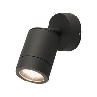 LONNO 1x10W, GU10, IP54 Přisazené, bodové venkovní svítidlo, nastavitelný směr svícení +-90°, těleso hliník, povrch černá grafit, krycí sklo čiré, pro žárovku 1x10W, GU10, 230V, IP54, tř.1, rozměry d=62mm, h=140mm