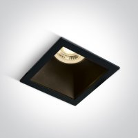 MIKE BI 1x10W GU10 Stropní podhledové, bodové, Darklight, svítidlo, těleso kov, povrch bílá/černá, reflektor černá/mosaz/měděná, pro žárovku 1x10W, GU10, MR16, 230V, IP20, tř.1, rozměry 84x45x84mm.