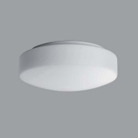 EDNA 2, IP43, D=280mm Stropní svítidlo, základna kov, povrch bílá nebo plast, difuzor sklo, triplex opál mat, pro žárovku E27, nebo LED, 230V, do koupelny IP43, zař tř.I/II, symb"F", d=280mm, v=105mm, úchyt sklo/klapky