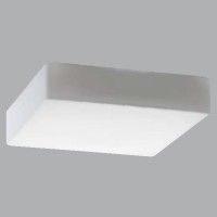 LINA 7 Stropní svítidlo, základna kov, povrch bílá, difuzor sklo triplex opál mat, pro žárovku E27, zářivku 2G10, Gx24q-3,4, stmívání 1-10V nebo DALI, 230V, do koupelny IP43, rozměry 440x440mm, h=125mm