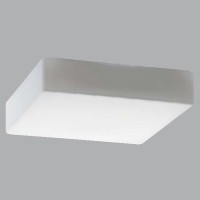 LINA 7 Stropní svítidlo, základna kov, povrch bílá, difuzor sklo triplex opál mat, pro žárovku E27, nebo LED, stmívání 1-10V nebo DALI, 230V, do koupelny IP43, rozměry 440x440mm, h=125mm