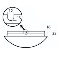 TITAN 2,DELIA 2 KN83 POUZE PODSTAVEC Podstavec pod základnu svítidla pro povrchový přívod kabelu, materiál kov, povrch bílá, rozměry d=375mm, h=16mm