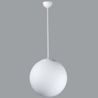 ADRIA P3, D=400MM Závěsné svítidlo, základna kov, povrch nerez/broušený nerez/mosaz/bílá, difuzor sklo triplex opál mat, žárovka 1x150W/E27, znebo LED, 230V, IP20, sklo d=400mm, pevný trubkový závěs