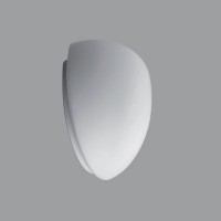 LYRA 1 Nástěnné svítidlo OVÁLNÉ, základna kov, povrch bílá, difuzor sklo triplex opál, pro žárovku 1x75W/E27, nebo LED, 230V, do koupelny IP43, zař.tř.1, 280x250x145mm