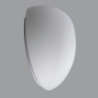 LYRA 2 Nástěnné svítidlo OVÁLNÉ, základna kov, povrch bílá, difuzor sklo triplex opál, pro žárovku 2x75W/E27, nebo LED, 230V, do koupelny IP43, zař.tř.1, 390x350x195mm