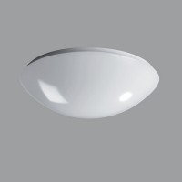 TITAN 1 HF-senzor Stropní svítidlo, HF senzor pohybu dosah 8m, záběr 150°,čas 5s-5min, soumrak, základna kov, bílá, difuzor plast polykarbonát/PMMA, pro žárovku E27, nebo LED, 230V, zvýšené krytí IP44, d=300mm, h=110mm, úchyt stínítka klapky