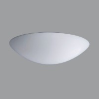AURA 4, nouzové, IP43, D=420mm Stropní svítidlo, základna kov, bílá, difuzor sklo opál mat, SA - běžné i nouzové svícení, nouz svíc 1W/3h, běž svíc LED 21W/29W neutrální bílá 4000K nebo teplá bílá 3000K, 230V, zvýšené krytí IP43, tř.1, "F", d=420mm, h=125mm.