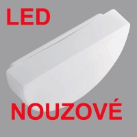 NARA LED NOUZOVÉ Nástěnné svítidlo, SA - běžné i nouzové svítidlo, doba trvání 3h, základna kov, povrch bílá, difuzor sklo triplex opál, LED 15W/20W, teplá 3000K/neutrální 4000K, 230V, zvýšené krytí IP43, tř.2, rozměry dle typu,