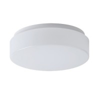 DELIA 1A, IP44, d=220mm Stropní, přisazené svítidlo, základna kov, povrch bílá, difuzor PC/PMMA opál, pro žárovku E27, nebo LED, 230V, do koupelny IP44, IK10, tř.1, rozměry d=220mm, h=70mm