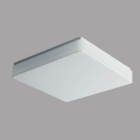 TILIA 2, IP54, 400x400mm Stropní svítidlo, základna kov, povrch bílá, difuzor plast opál, pro žárovku E27, nebo LED, 230V, do koupelny IP54, rozměry 400x400mm, h=70mm, úchyt stínítka klapky