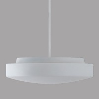 EDNA P3 D=350MM Závěsné svítidlo, materiál kov, povrch bílá, stínítko sklo opál, pro žárovku 2x75W, E27 nebo LED, 230V, IP41, tř.1, rozměry d=350mm, tyčový závěs dle typu.