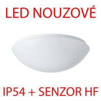 TITAN 1 LED-1L14C03KN62 NOUZOVÉ senzor HF IP54 15W Nouzové svítidlo, SA - výdrž 3h+ senzor HF, záběr 150°, dosah 8m, čas 10s-10min, základna kov bílá, difuzor PC/PMMA opál, LED 15W, 2000lm/2110lm, teplá 3000K/neutrální 4000K, 230V, zvýšené krytí IP54, IK10, tř.1, d=300mm, h=105mm