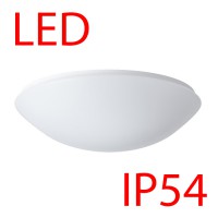 TITAN 2 LED-1L16C07KN83 IP54 28W Stropní, přisazené svítidlo, základna kov, povrch bílá, difuzor PC/PMMA opál, LED 28W, 3690lm/3890lm, teplá 3000K/neutrální 4000K, stmív DALI, 230V, do koupelny IP54, IK10, tř.1, rozměry d=400mm, h=115mm