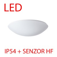 TITAN 3 LED-2L43C07KN94 IP54 senzor HF Stropní, přisazené svítidlo, senzor HF, záběr 150°, dosah 8m, čas 10s-10min, základna kov, povrch bílá, difuzor PC/PMMA opál, LED 37W/56W, teplá 3000K/neutrální 4000K, 230V, zvýš krytí IP54, IK10, tř.1, d=500mm, h=130mm