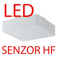 LINA 3 LED-1L14C03K64/037 IP43 15W/20W senzor HF Stropní svítidlo, senzor HF, záběr 150°, dosah 8m, čas 10s-10min, základna kov bílá, difuzor sklo opál, LED 15W/20W, teplá 3000K/neutrální 4000K, stmív DALI, 230V, zvýš kytí IP43, tř.1, 320x320x115mm
