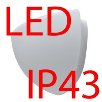 NELA 1, LED-1L26B07U5/244 8W IP43 Nástěnné svítidlo, základna kov, povrch bílá, límec kov bílá/nerez lesk/nerez broušená, difuzor sklo triplex opál, LED 8W, 970lm/1010lm, teplá 3000K/neutrální 4000K, 230V, do koupelny IP43, tř.1, 250x140x105mm