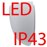 LYRA 2 LED-2L11/1L12B07U6/265 25W IP43 Nástěnné svítidlo, základna kov, povrch bílá, difuzor sklo triplex opál, LED 25W, 3230lm/3370lm, teplá 3000K/neutrální 4000K, 230V, do koupelny IP43, tř.1, 350x390x195mm