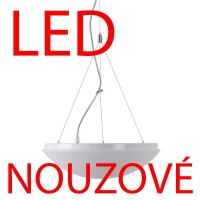 TITAN T2 LED-1L16C07ZT11 NOUZOVÉ IP41 28W Nouzové svítidlo, SA - výdrž 3h, základna kov, povrch bílá, difuzor PMMA/PC opál, LED 28W, teplá 3000K/neutrální 4000K, 230V, zvýšené krytí IP41, IK10, tř.1, d=400mm, h=115mm, vč lankového závěsu l=1000mm lze zkrátit