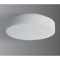 ELSA 3, IP44, nebo IP65, D=360mm Stropní svítidlo, základna kov, povrch bílá, difuzor sklo opál, pro žárovku E27, nebo LED, 230V, stmív, zvýšené krytí IP44, nebo IP65, tř.1. symbol "F", d=360mm, h=88mm, úchyt skla bajonet