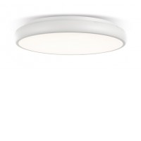 PLAY Stropní přisazené svítidlo, těleso hliníkl, povrch černá, bílá, difuzor plast, LED 38W/2550lm, 62W/4760llm, 100W/9960lm, teplá 3000K, Ra80, 230V, IP20, rozměry d=610mm, h=60mm, vč. základny h=90mm