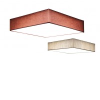NEPTO C čtvercové Stropní přisazené svítidlo, těleso kov, stínítko textil šedostříbrná/bordó/černá, difuzor plast mat, LED 18W/1400lm,18W/1200lm,18W/1100lm, 36W/2700lm,36W/2200lm, 36W/1950lm, teplá 3000K, Ra80, 230V, IP20, tř.1. rozměry dle typu