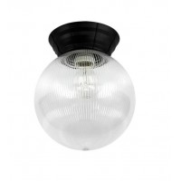 CAPIN PL 1x15W E27 Stropní venkovní svítidlo, základna plast černá, difuzor plast opál/čirý, pro žárovku 1x15W, E27, 230V, IP44, rozměry d=200mm.