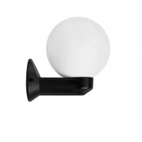 CAPIN WL 1x15W E27 Nástěnné venkovní svítidlo, základna plast černá, difuzor plast opál/čirý, pro žárovku 1x15W, E27, 230V, IP44, rozměry d=200mm, h=250mm.