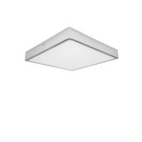 DEST SQ 16W/30W Stropní přisazené svítidlo, čtvercové, těleso kov, povrch chrom/bílá, difuzor plast opál, LED 16W/1280lm, 30W/2400lm, teplá 3000K nebo neutrální 4000K, Ra80, 230V, do koupelny IP44, rozměry dle typu.