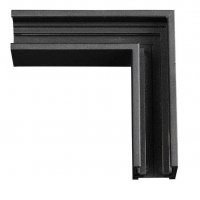 HOROS ECO CORNER MG 48V Rohová L spojka 90°, horizontální odbočení, přisazeného magnetického systému, materiál hliník, povrch černá, 48V, rozměry 100x100mm.